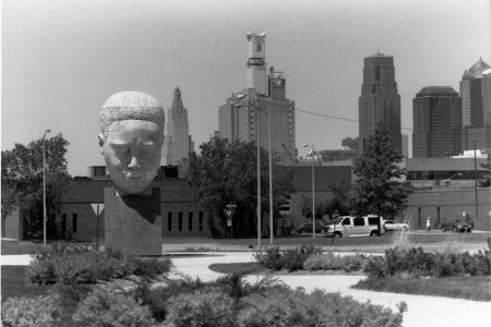 Bird Lives Charlie Parker Memorial Sculpture. Courtesy Missouri Valley Special Collections, Kansas City Public Library