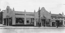 Exterior view of the Triangle building, which housed Clair Martin's Plaza Tavern. Courtesy of the State Historical Society of Missouri - Kansas City.